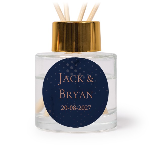 Huisparfum diffuser goud rond (set van 12) Huisparfum diffuser goud rond (set van 12)