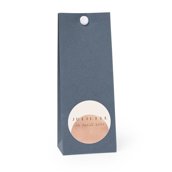 Snoepzakjes blauw rond set van 12 Snoepzakjes blauw rond set van 12