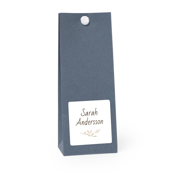 Snoepzakjes blauw vierkant set van 12 Snoepzakjes blauw vierkant set van 12