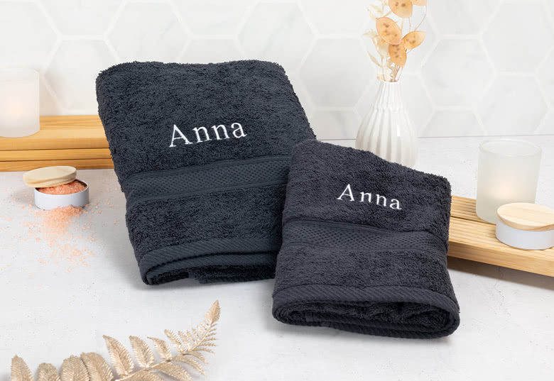 Personalised Embroidered Towel Set