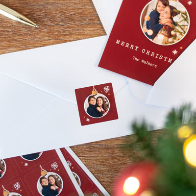Siegelaufkleber für Weihnachtskarten Briefumschlag Sticker